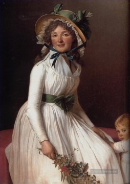 Porträt von Emilie Serizait und ihr Sohn Neoklassizismus Jacques Louis David Ölgemälde
